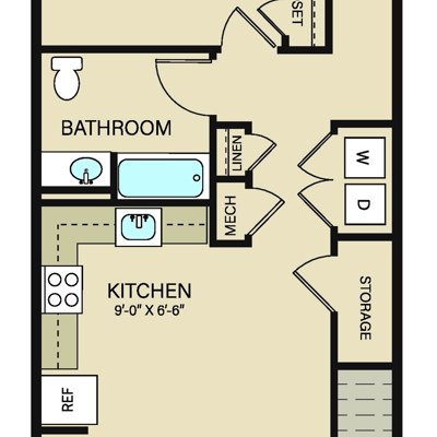 1 Bed 1 Bath