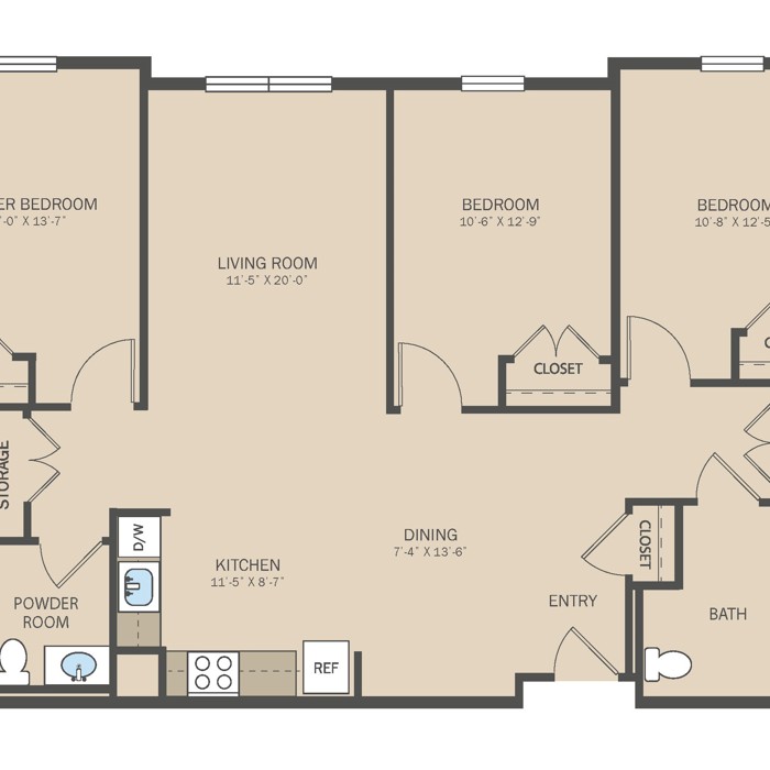 3 Bed 1.5 Bath