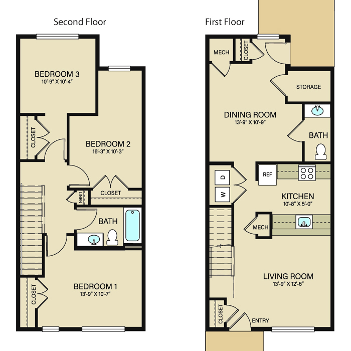 3 Bed 1.5 Bath