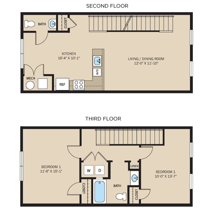 2 Bed 2 Bath
