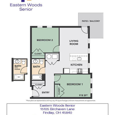 Floorplan B - 2 BR