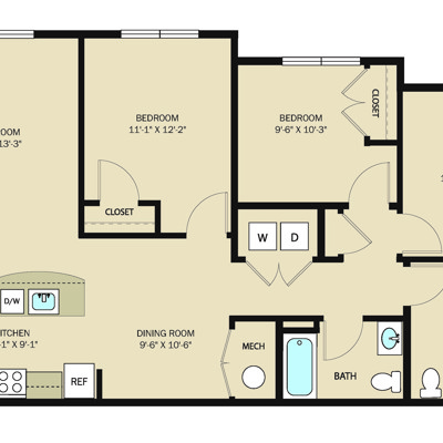 3 Bed, 2 Bath