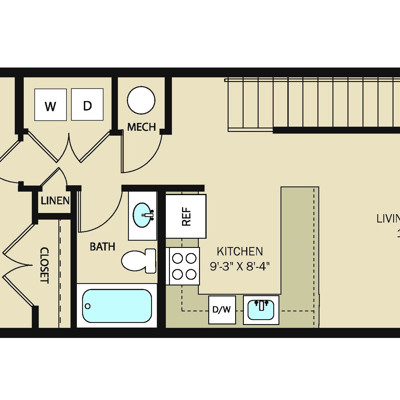 1 Bed 1 Bath