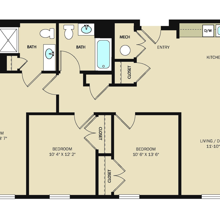 Unit A - 3 Bed, 2 Bath